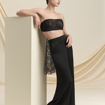 Bandeau Multifonction La Révolutionnaire noir en dentelle et mousseline - Maison Ohr