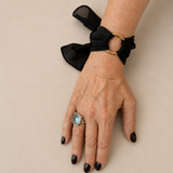 Sacred Geometry Silk Bracelet Black