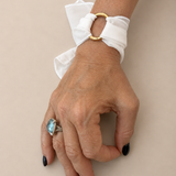 Sacred Geometry Silk Bracelet Pearl White