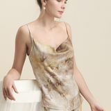 Top Plénitude porté – batik de soie Maison Ohr luxe conscient